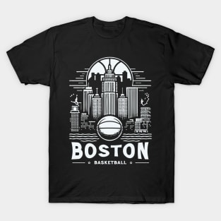 Boston Basketball Fan Art T-Shirt